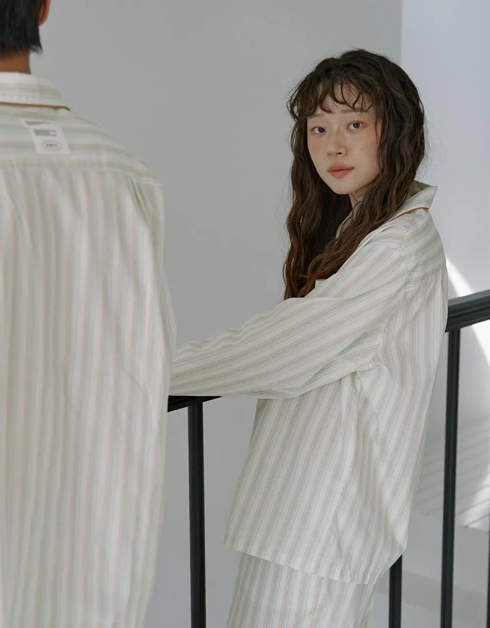 보웰 [BWTZ] (uni) 데이오프 고밀도 순면 100% 파자마세트 에코스트라이프 2종 상세페이지 5